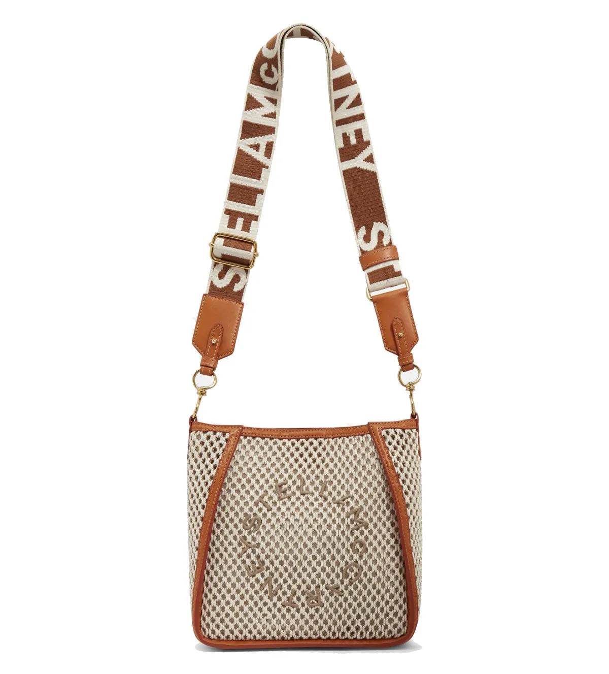 Stella Logo Mini Umhängetasche Rope Mesh, Elfenbein/Beige Taschen_Stella Mccartney_Taschen