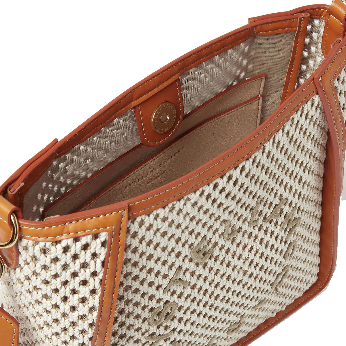 Stella Logo Mini Umhängetasche Rope Mesh, Elfenbein/Beige Taschen_Stella Mccartney_Taschen