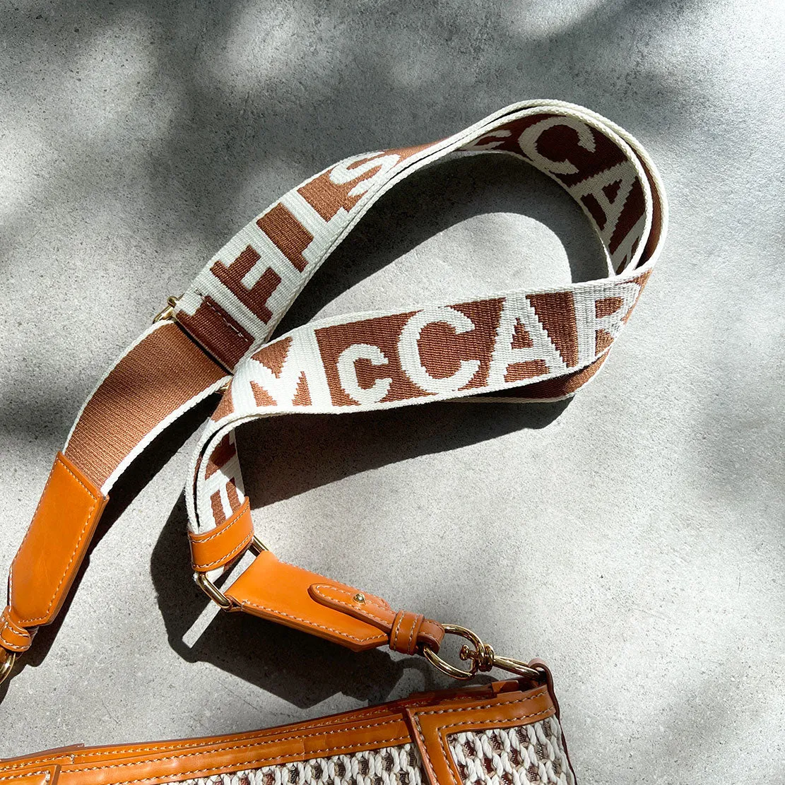 Stella Logo Mini Umhängetasche Rope Mesh, Elfenbein/Beige Taschen_Stella Mccartney_Taschen