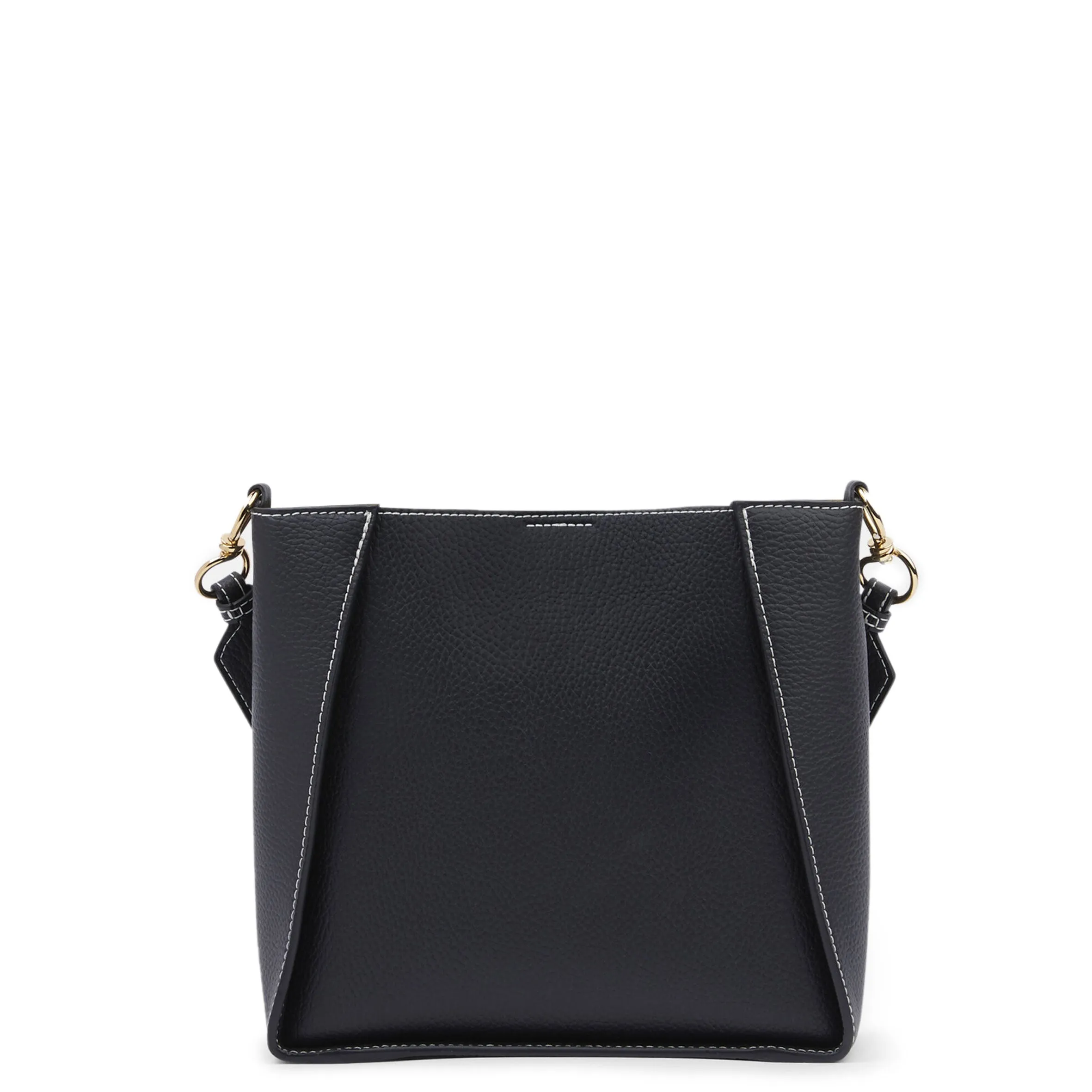 Stella Logo Mini Umhängetasche Hobo Perforiert, Schwarze Taschen_Stella Mccartney_Taschen