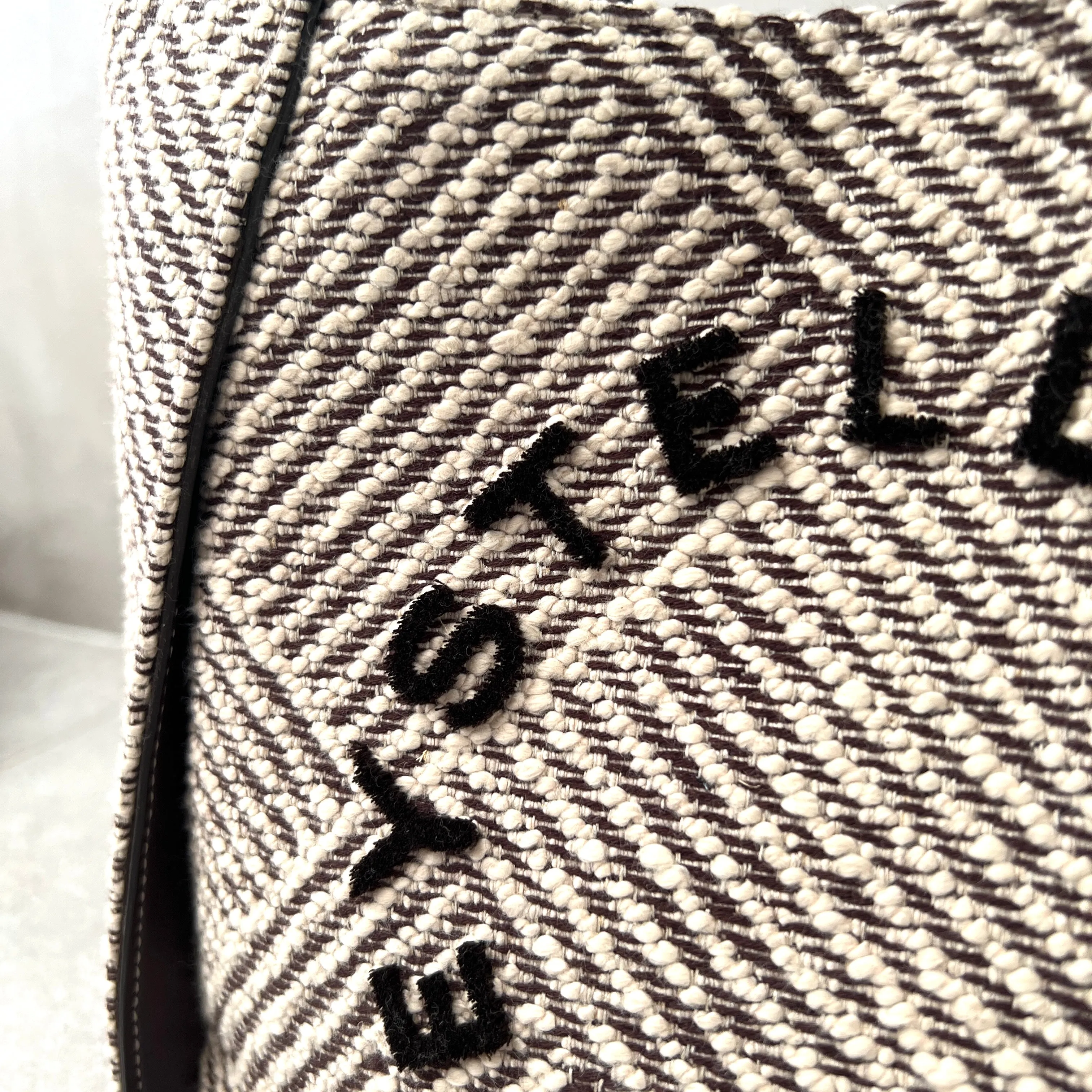 Stella Logo Tragetasche C/B Bestickter Jacquard, Schoko/Creme Taschen_Stella Mccartney_Taschen