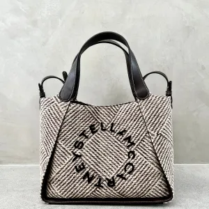 Stella Logo Tragetasche C/B Bestickter Jacquard, Schoko/Creme Taschen_Stella Mccartney_Taschen