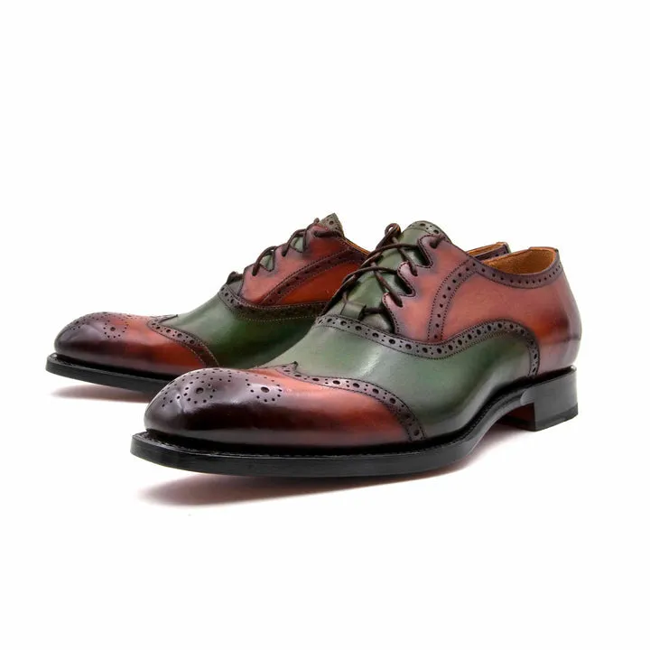 Stephen Schnürschuhe - Kamel/Grün