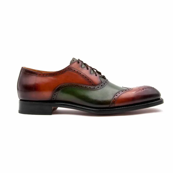 Stephen Schnürschuhe - Kamel/Grün