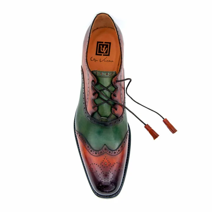 Stephen Schnürschuhe - Kamel/Grün