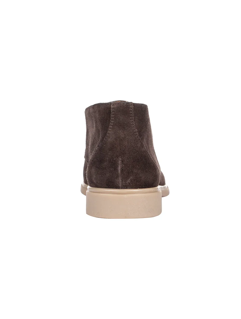 Suede Knöchelstiefel Dunkelbraun