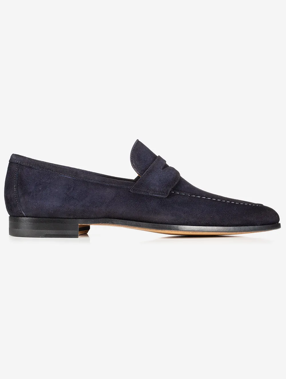 Suede Schlupf-Loafer Marineblau