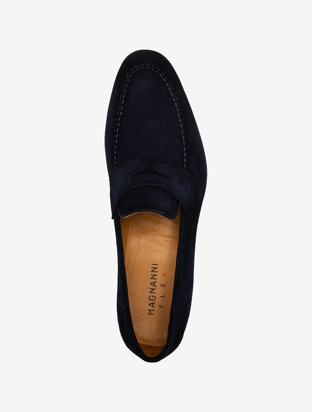 Suede Schlupf-Loafer Marineblau