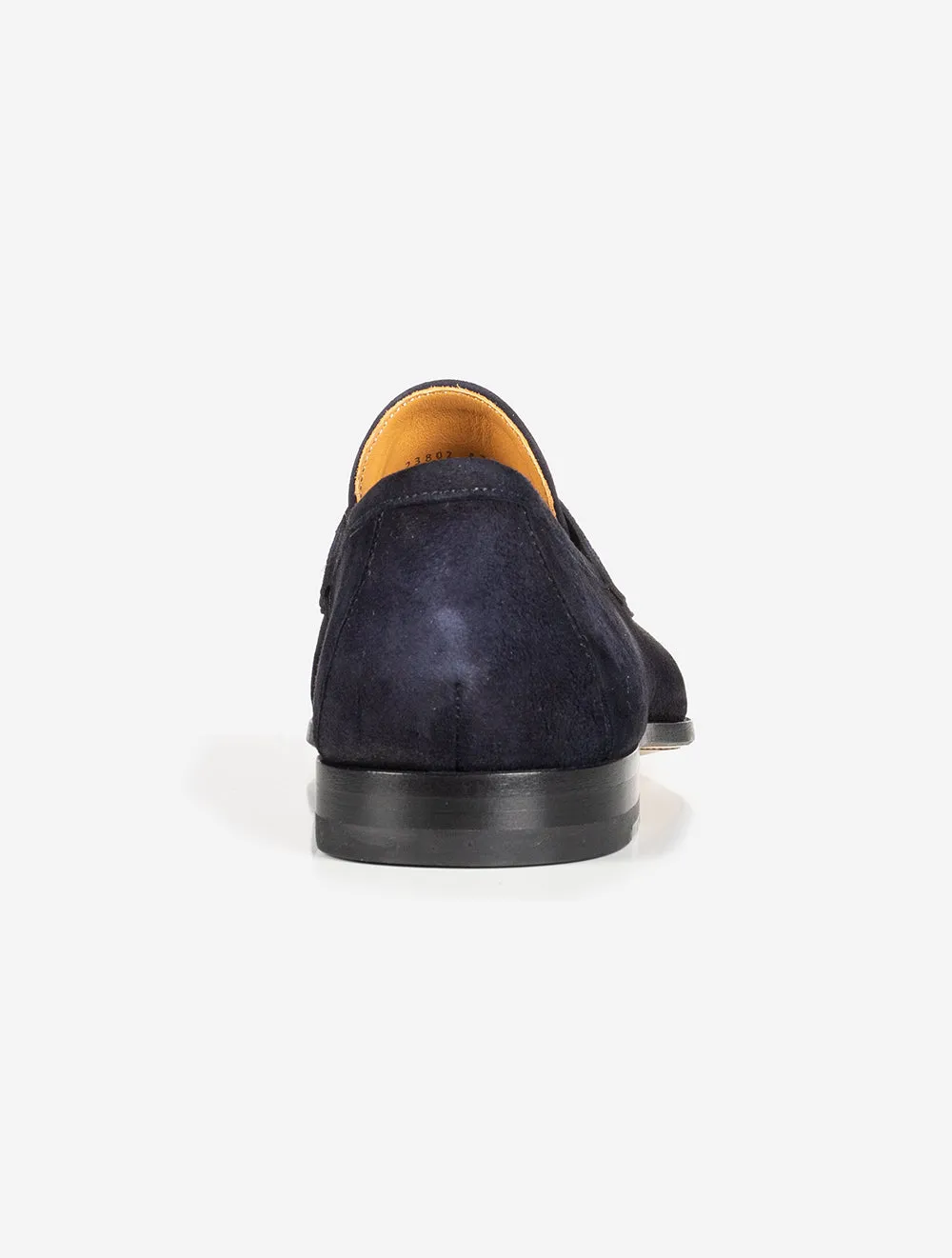 Suede Schlupf-Loafer Marineblau