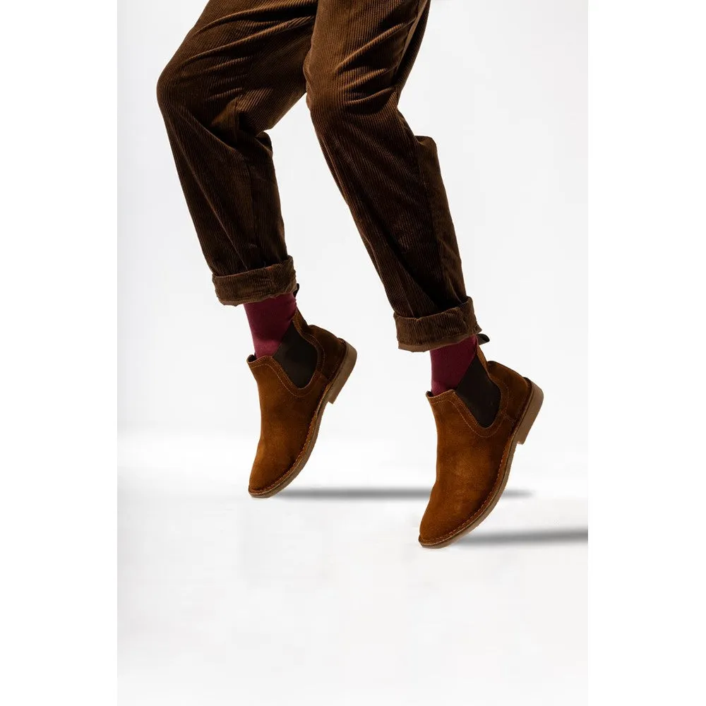 Tan Shaun Wildleder Chelsea Stiefel
