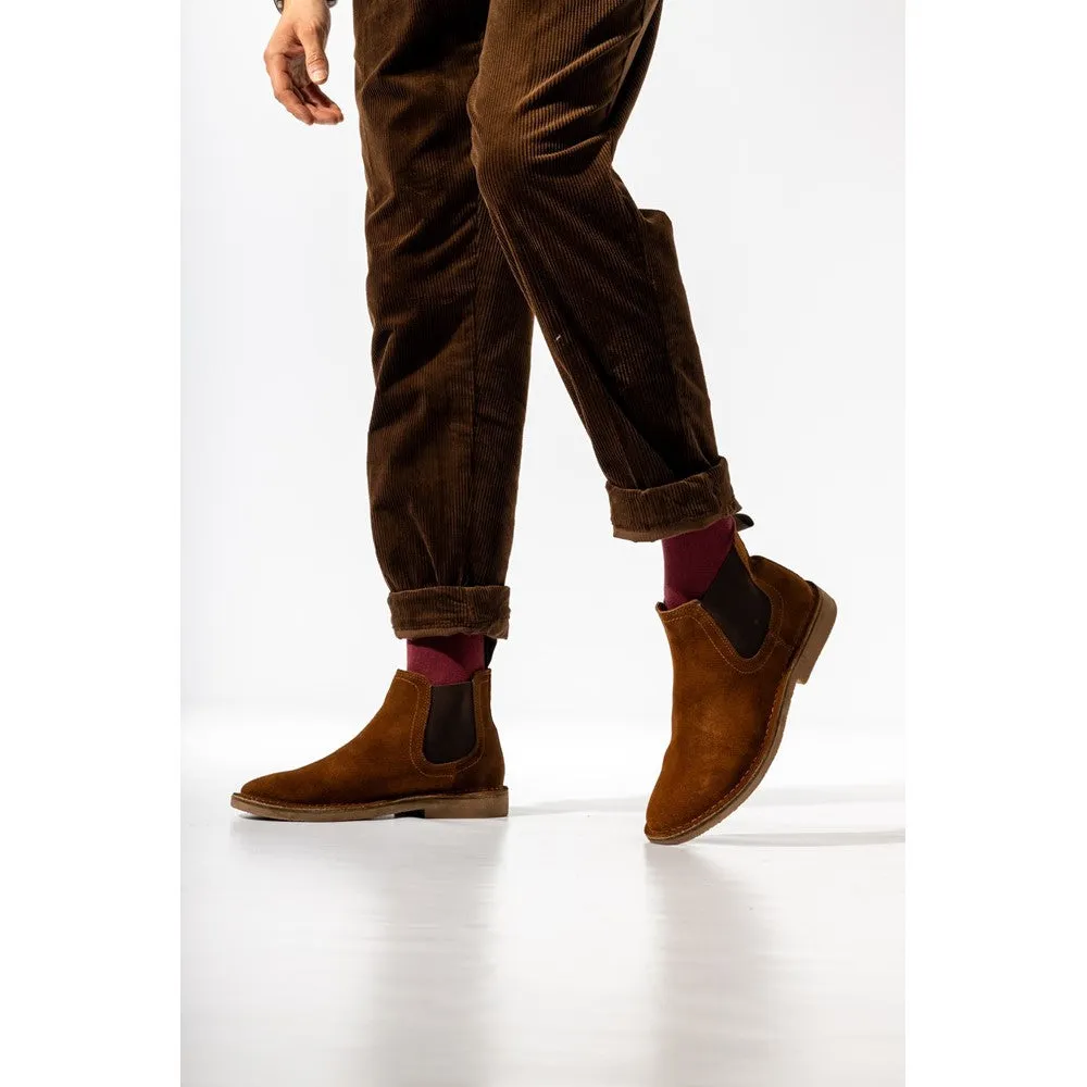 Tan Shaun Wildleder Chelsea Stiefel