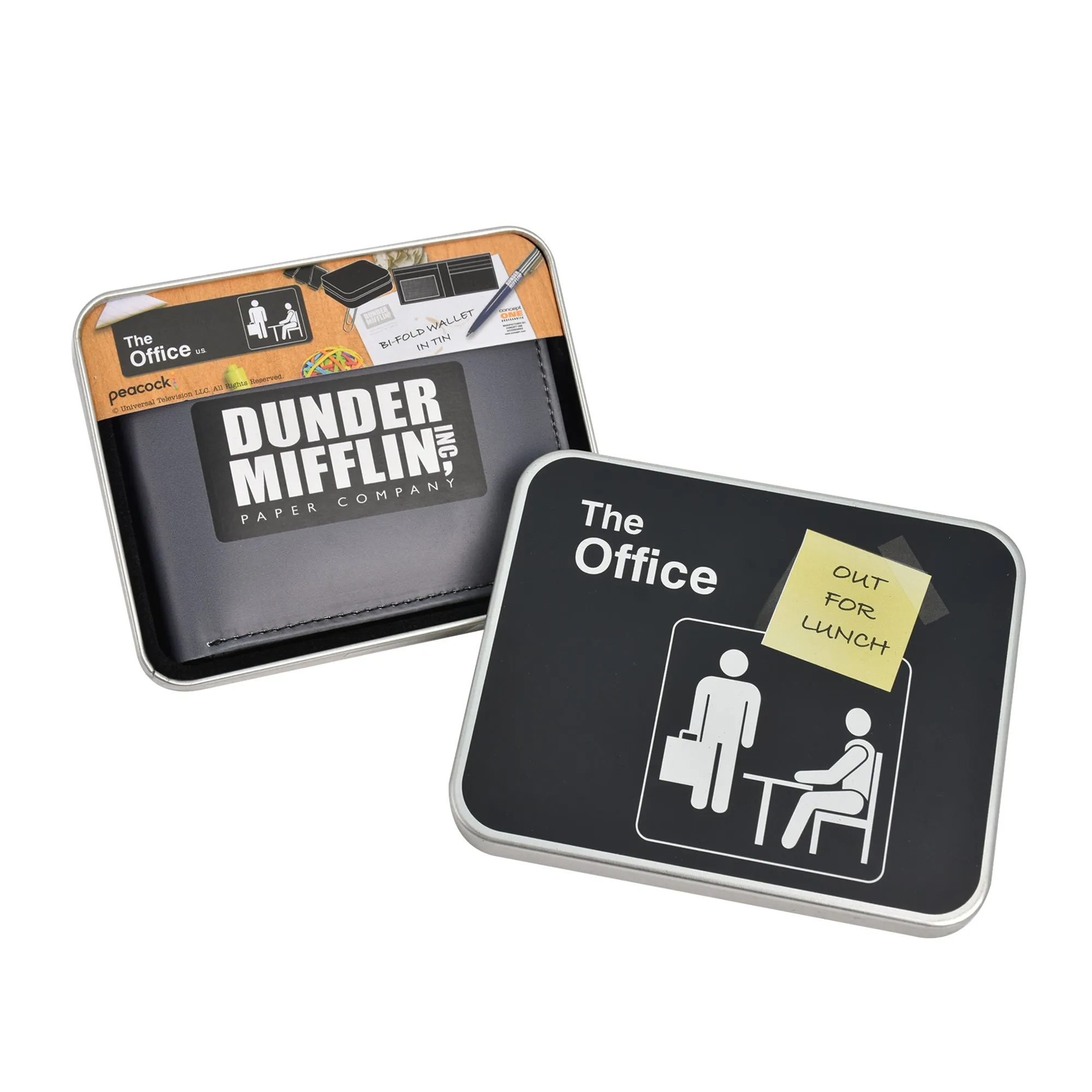Das Büro Dunder Mifflin Inc. Papierunternehmen Brieftasche im dekorativen Blechetui, Multi ecco Schuhe