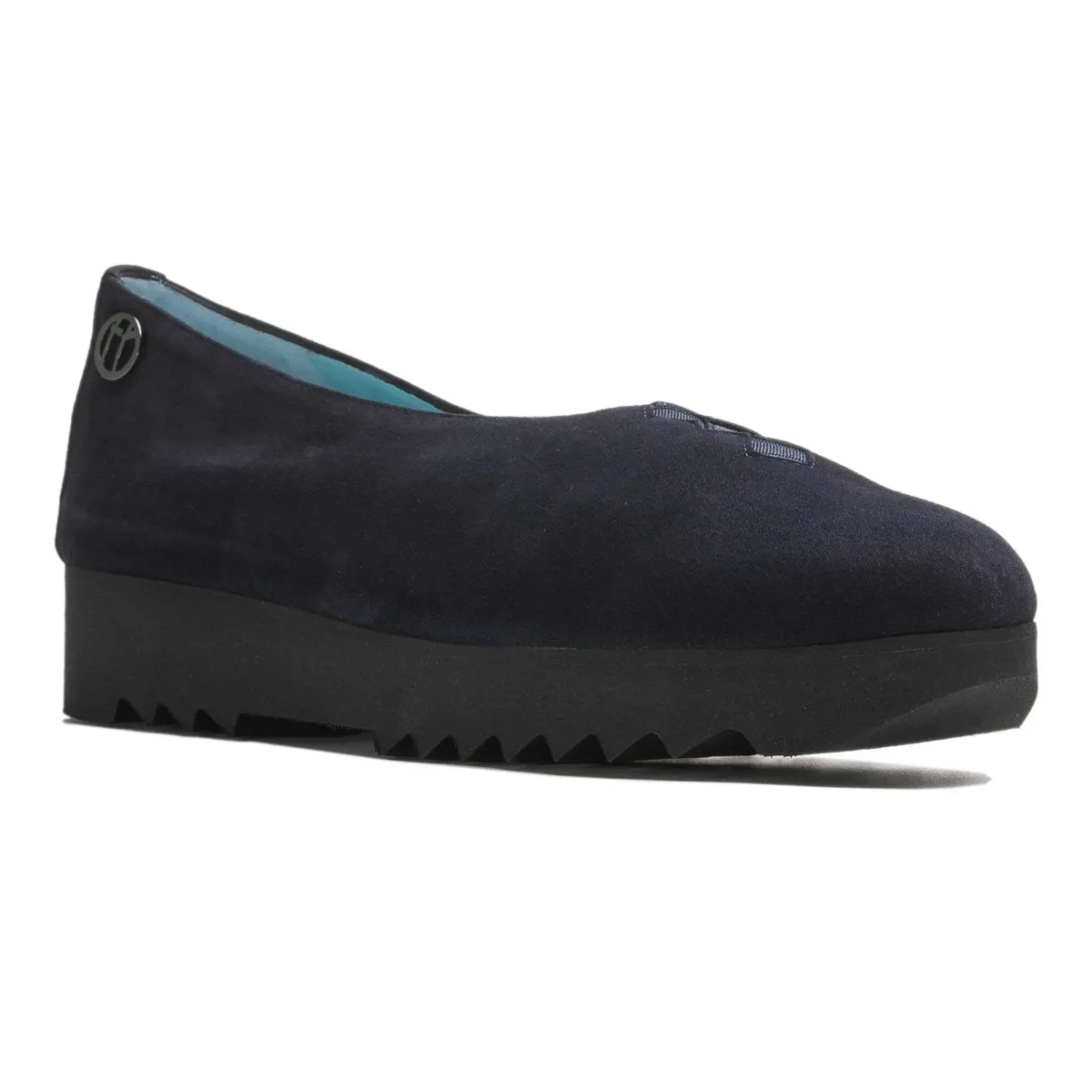Thierry Rabotin Damen Grace Keilabsatz Navy Wildleder