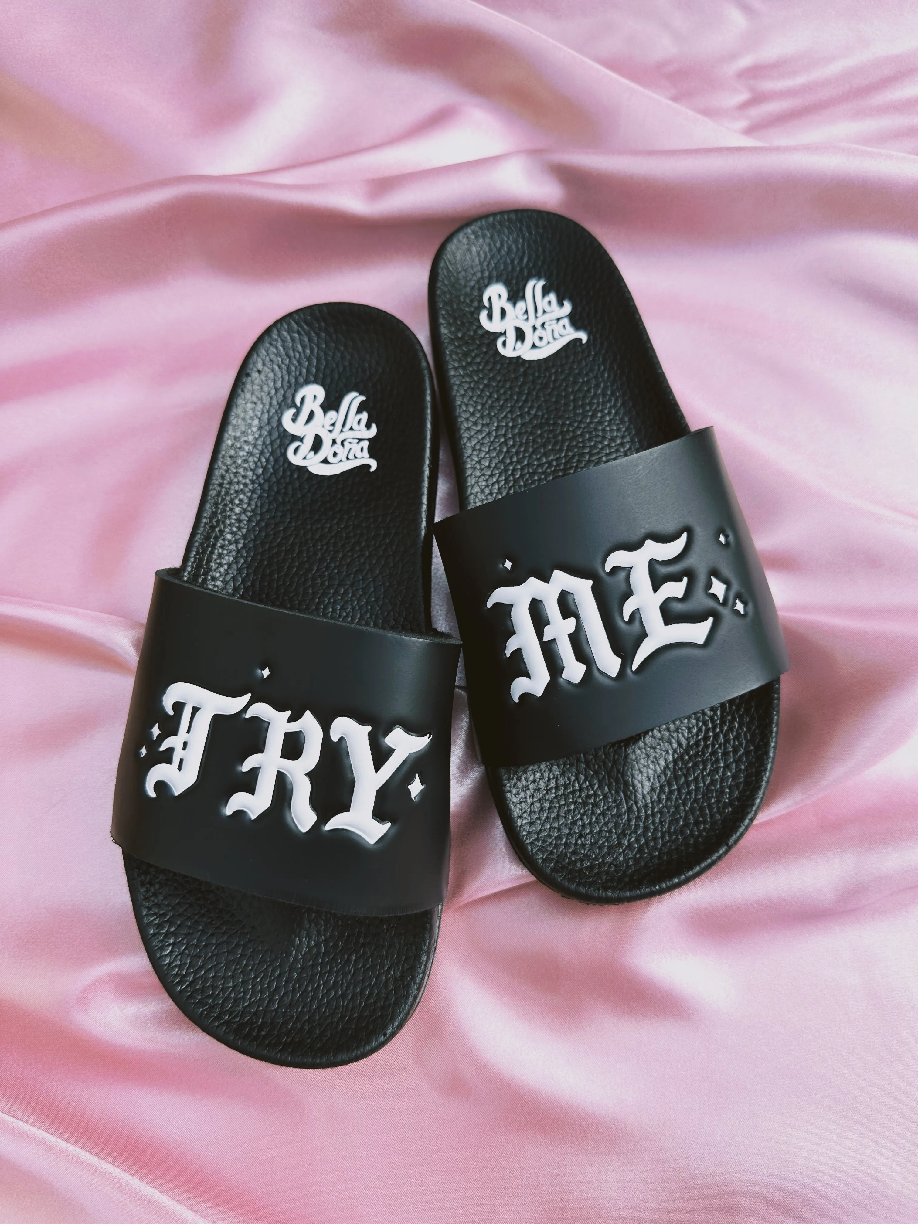Teste mich Slides - Schwarz
