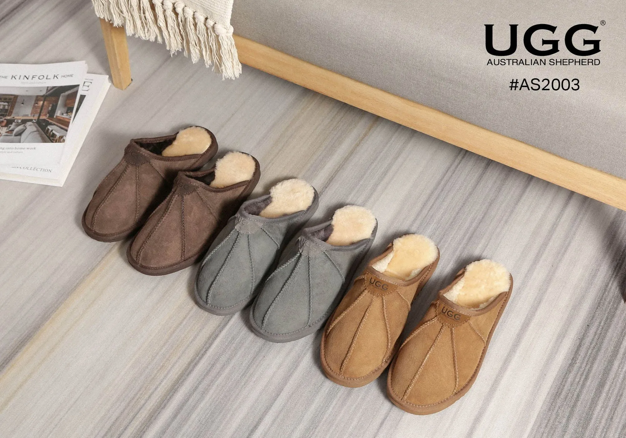 UGG Australian Shepherd Bequeme Unisex Rafael Pantoffeln mit offener Ferse UGG Schuhe