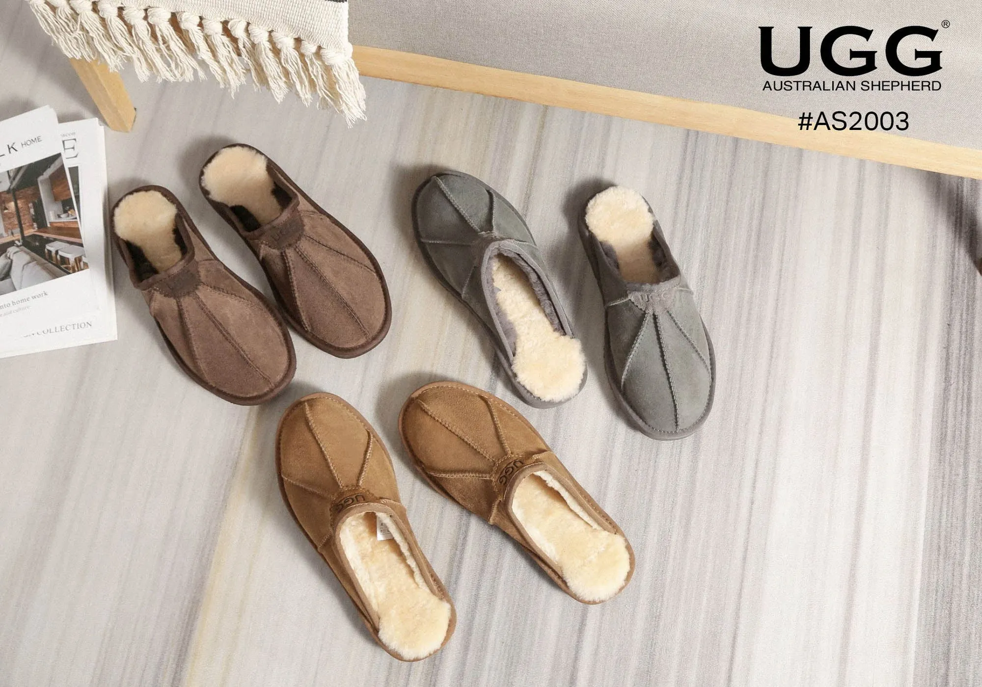 UGG Australian Shepherd Bequeme Unisex Rafael Pantoffeln mit offener Ferse UGG Schuhe
