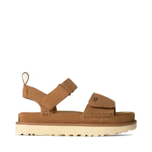 Ugg Damen Goldenstar Plateausandalette in Kastanienbraun