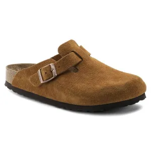 Unisex Boston Soft Footbed Wildleder-Leder Clog - Mittel/eng in Nerz
