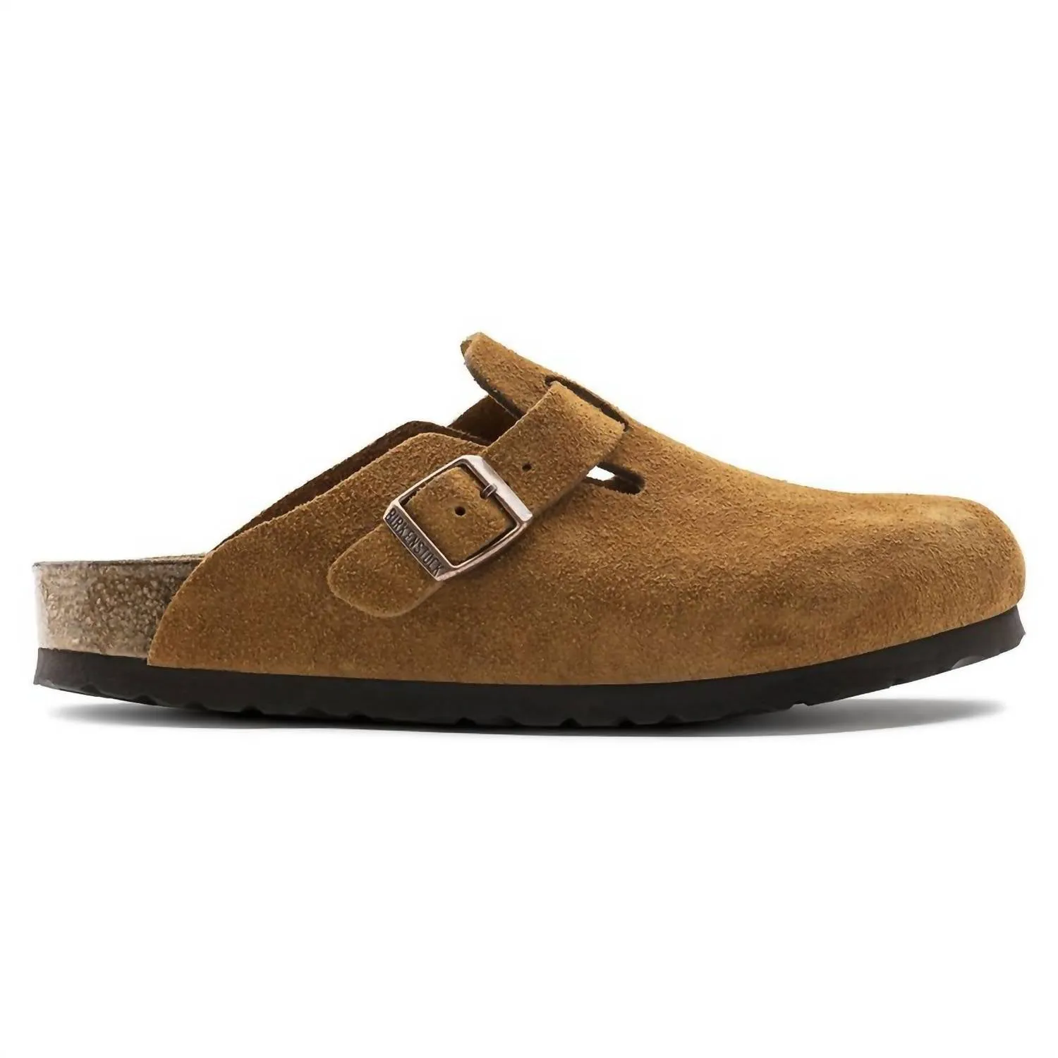 Unisex Boston Soft Footbed Wildleder-Leder Clog - Mittel/eng in Nerz