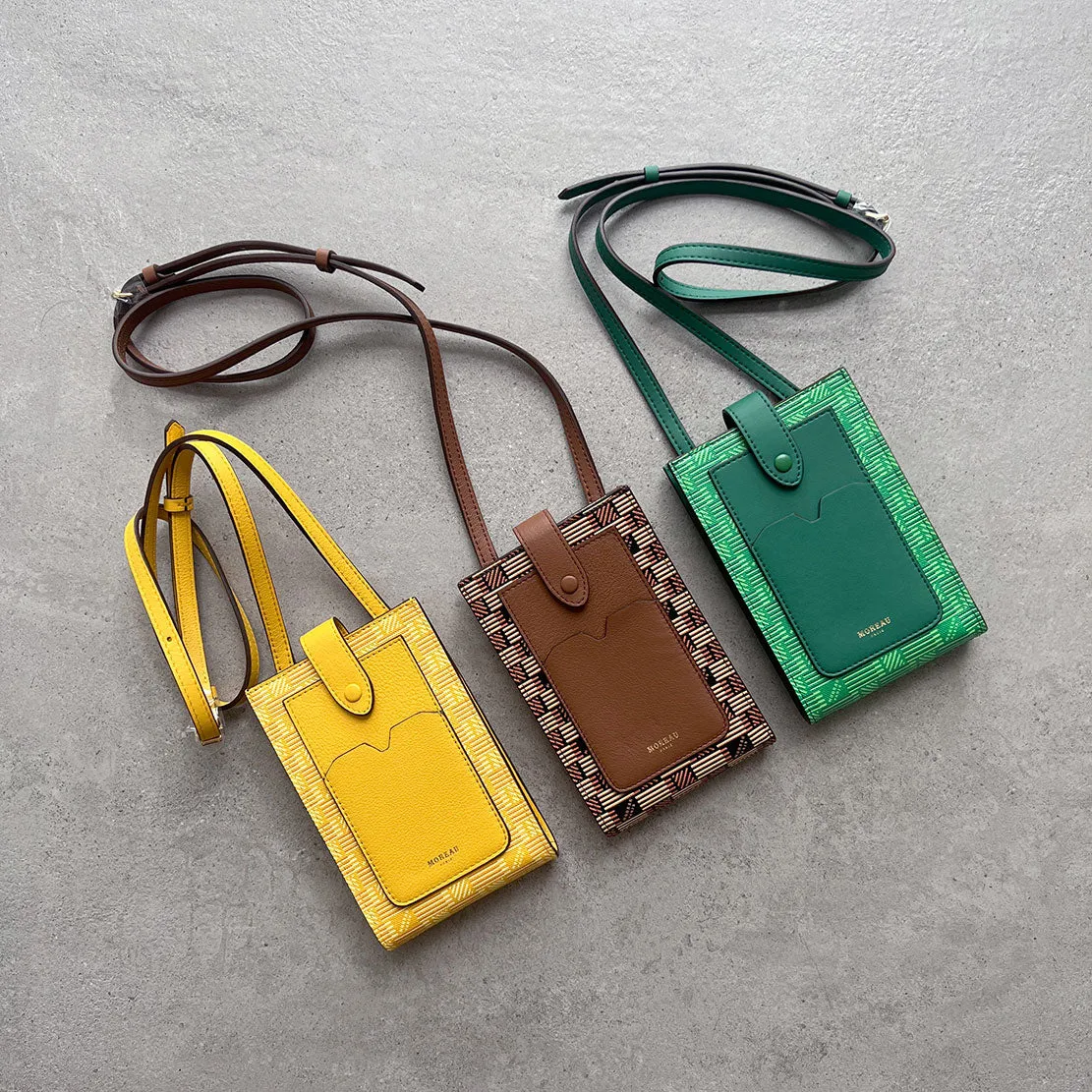 Vertikale Tasche Canvas/Leinen, Grüne Moreau Taschen