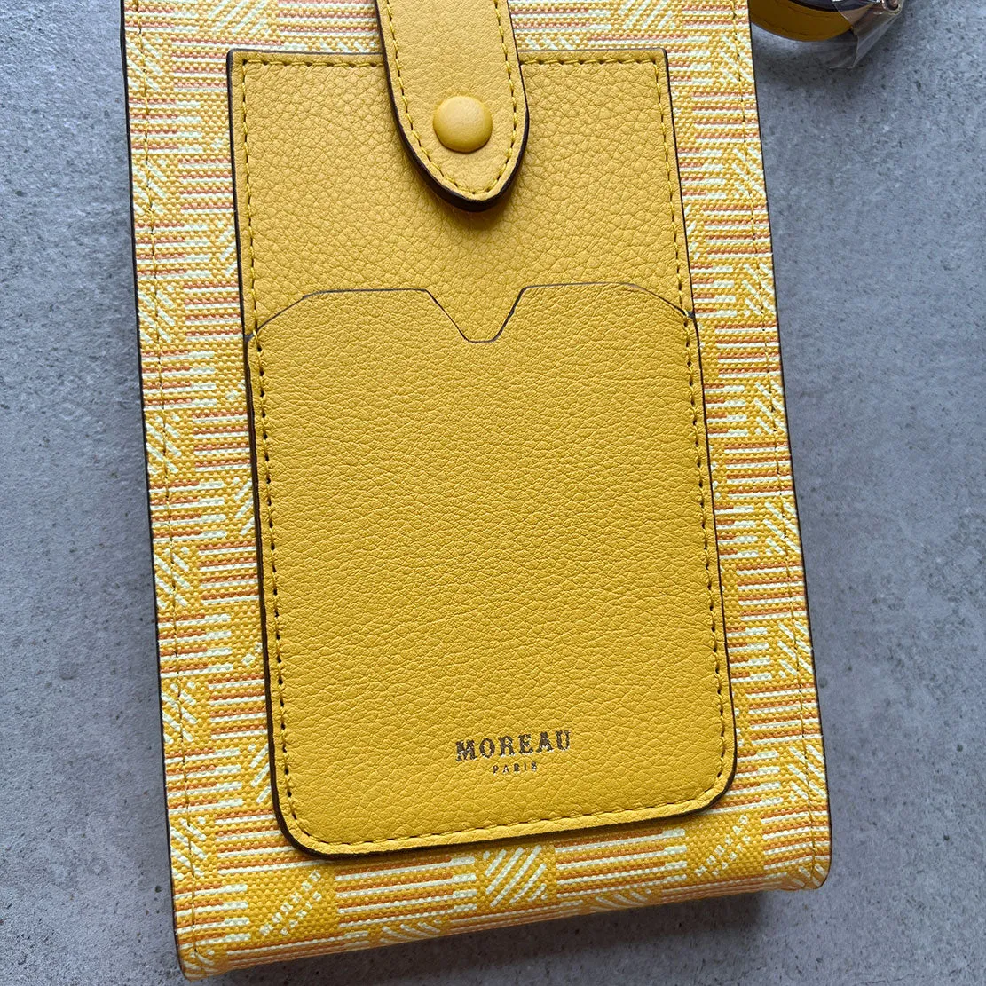 Vertikale Tasche Canvas/Leinen, Gelb Moreau Taschen