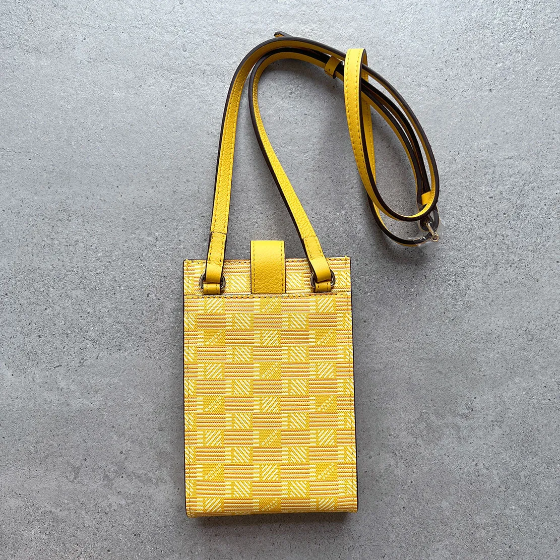 Vertikale Tasche Canvas/Leinen, Gelb Moreau Taschen