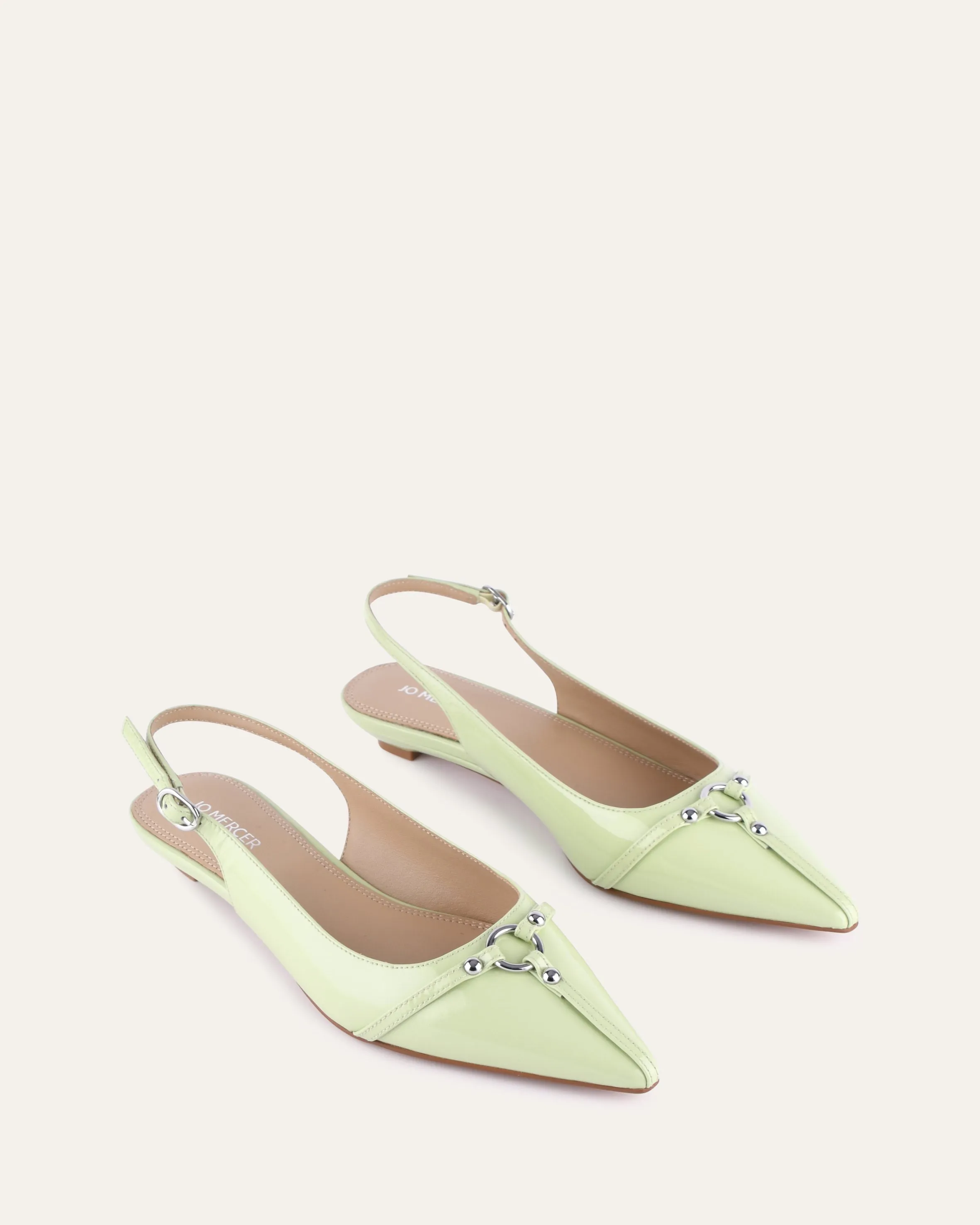 VICTORIA FLACHE SCHUHE HONIGMELONENGRÜN HOCHGLANZ