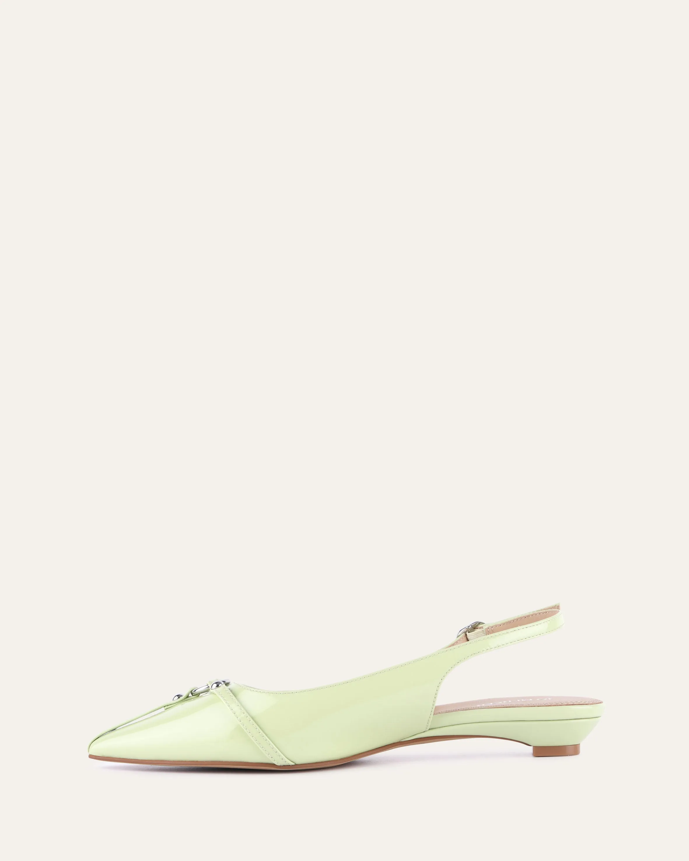 VICTORIA FLACHE SCHUHE HONIGMELONENGRÜN HOCHGLANZ