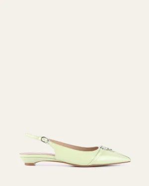 VICTORIA FLACHE SCHUHE HONIGMELONENGRÜN HOCHGLANZ