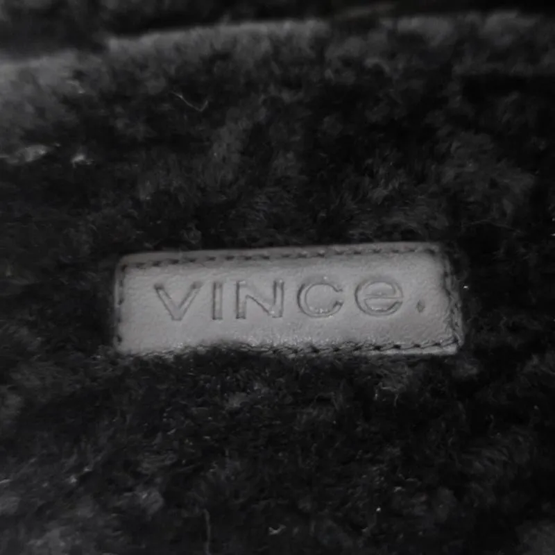 Vince Kalina Shearling Pantoffel Sandalen Schwarz Größe 9.5 NEU