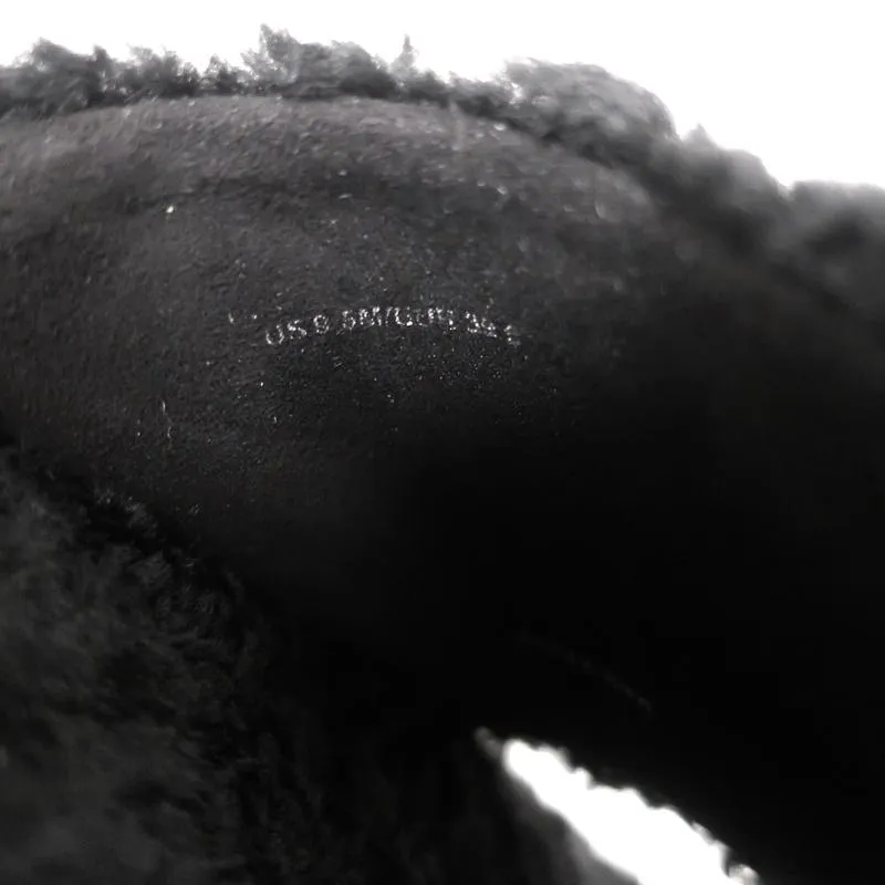 Vince Kalina Shearling Pantoffel Sandalen Schwarz Größe 9.5 NEU
