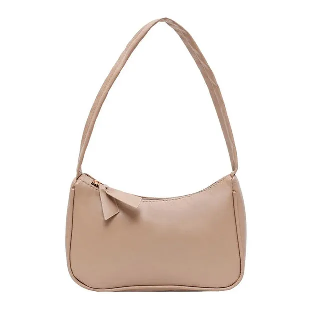 Vintage Retro Umhängetaschen für Damen 2020 Mode Handtasche Weiches Leder Damenkleine Achselhöhlentasche Casual Retro Mini Schultertasche Fashion Nova Taschen