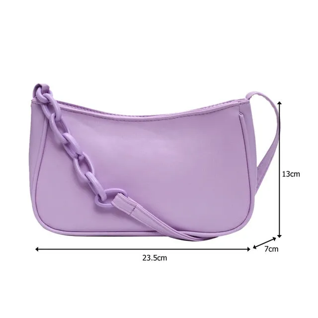 Vintage Retro Umhängetaschen für Damen 2020 Mode Handtasche Weiches Leder Damenkleine Achselhöhlentasche Casual Retro Mini Schultertasche Fashion Nova Taschen