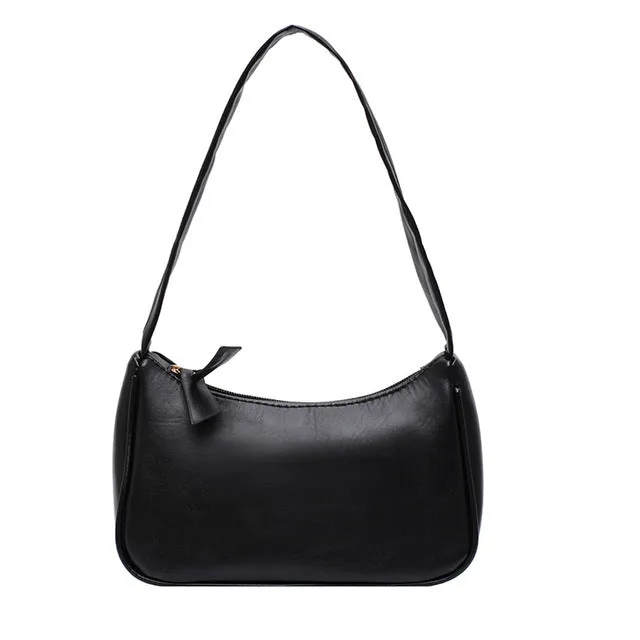 Vintage Retro Umhängetaschen für Damen 2020 Mode Handtasche Weiches Leder Damenkleine Achselhöhlentasche Casual Retro Mini Schultertasche Fashion Nova Taschen