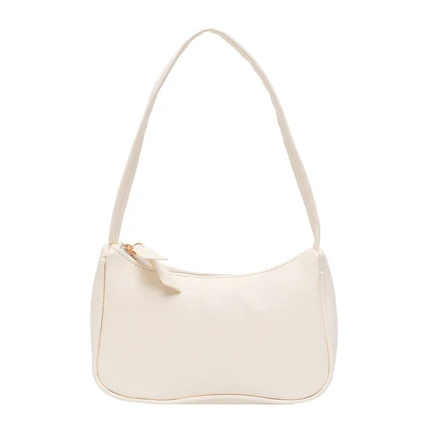 Vintage Retro Umhängetaschen für Damen 2020 Mode Handtasche Weiches Leder Damenkleine Achselhöhlentasche Casual Retro Mini Schultertasche Fashion Nova Taschen