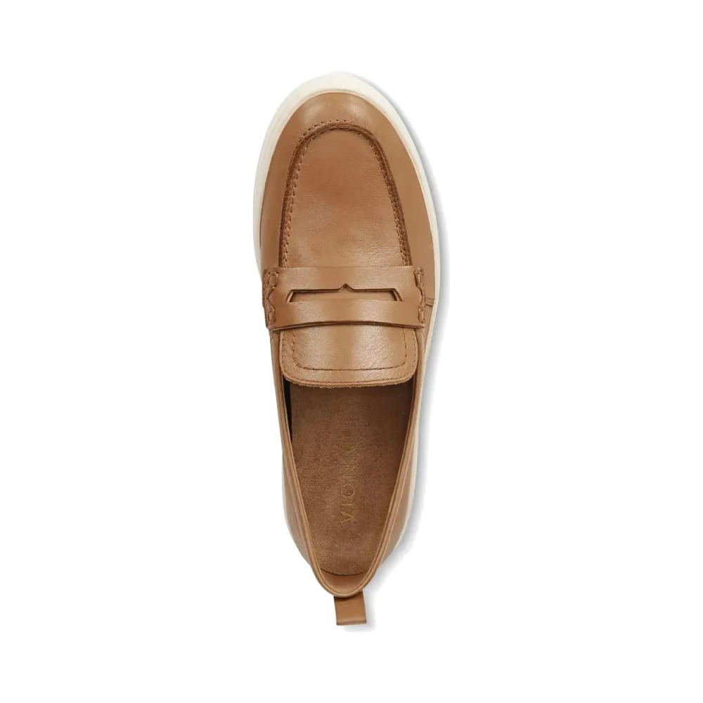 Vionic Damen Uptown Glattleder-Loafer in Kamel