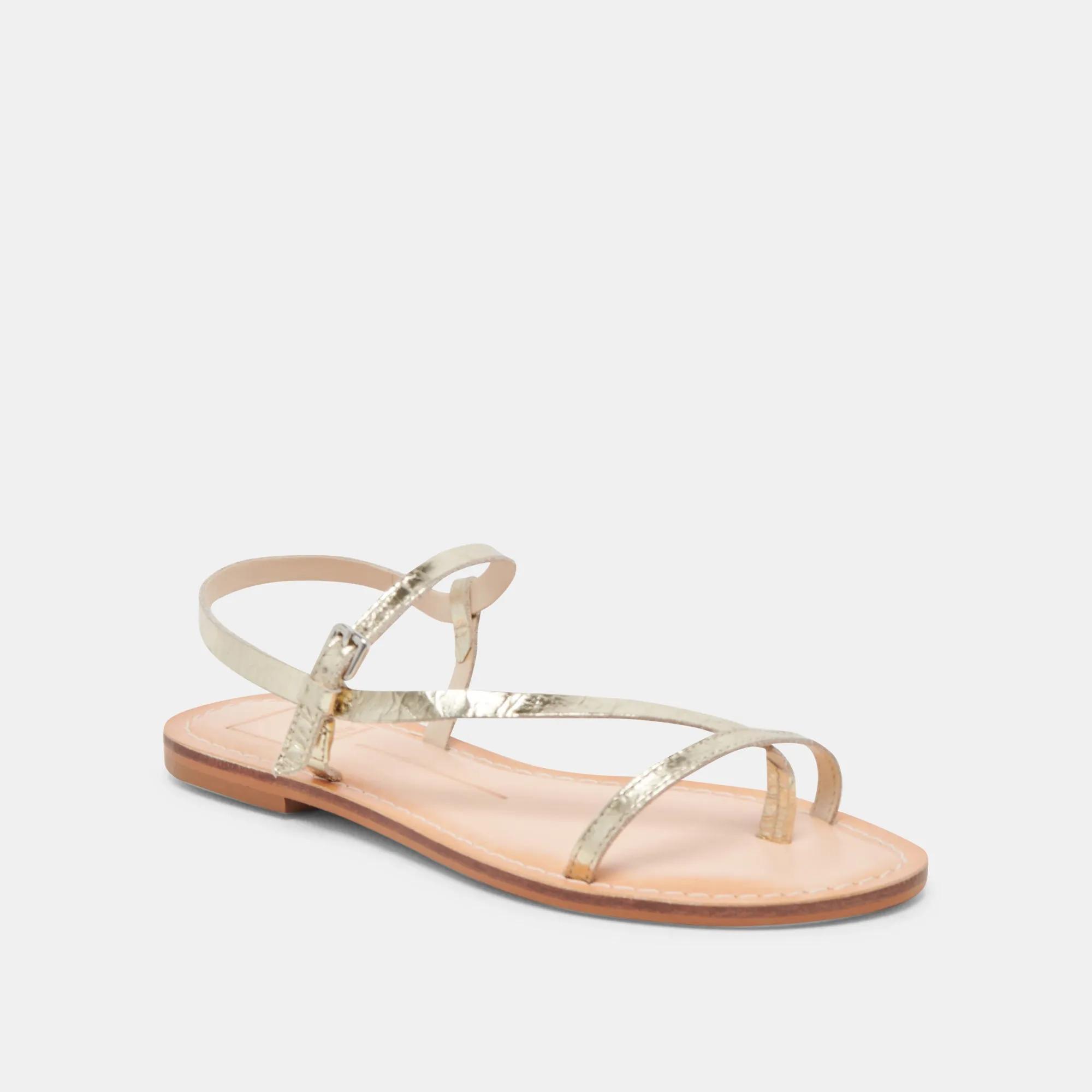 WANDRE SANDALEN GOLD LEDER MIT VINTAGE-OPTIK