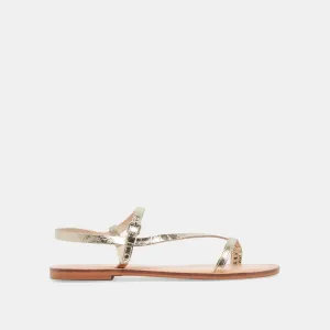 WANDRE SANDALEN GOLD LEDER MIT VINTAGE-OPTIK