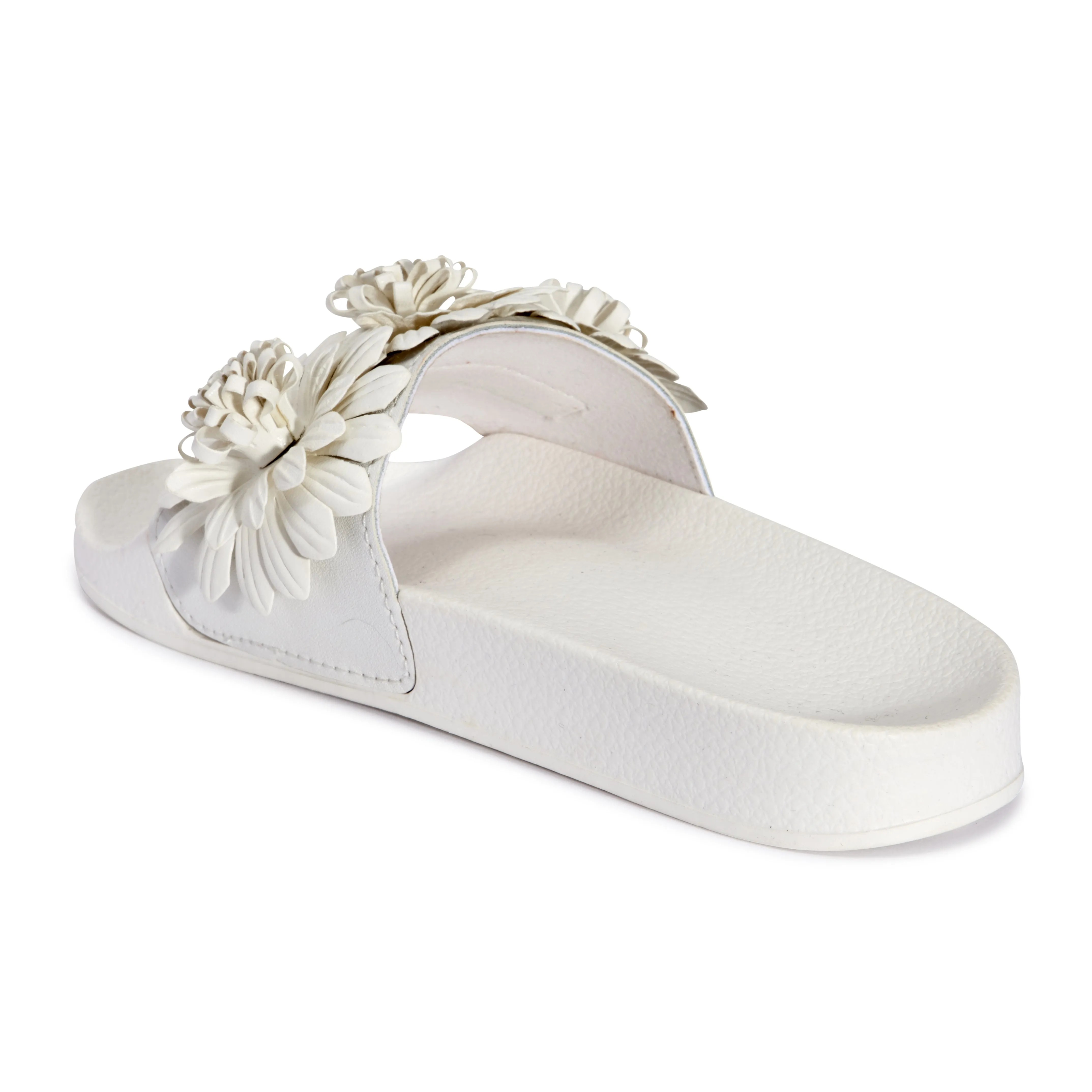 Weiße Blumen Flache Slider