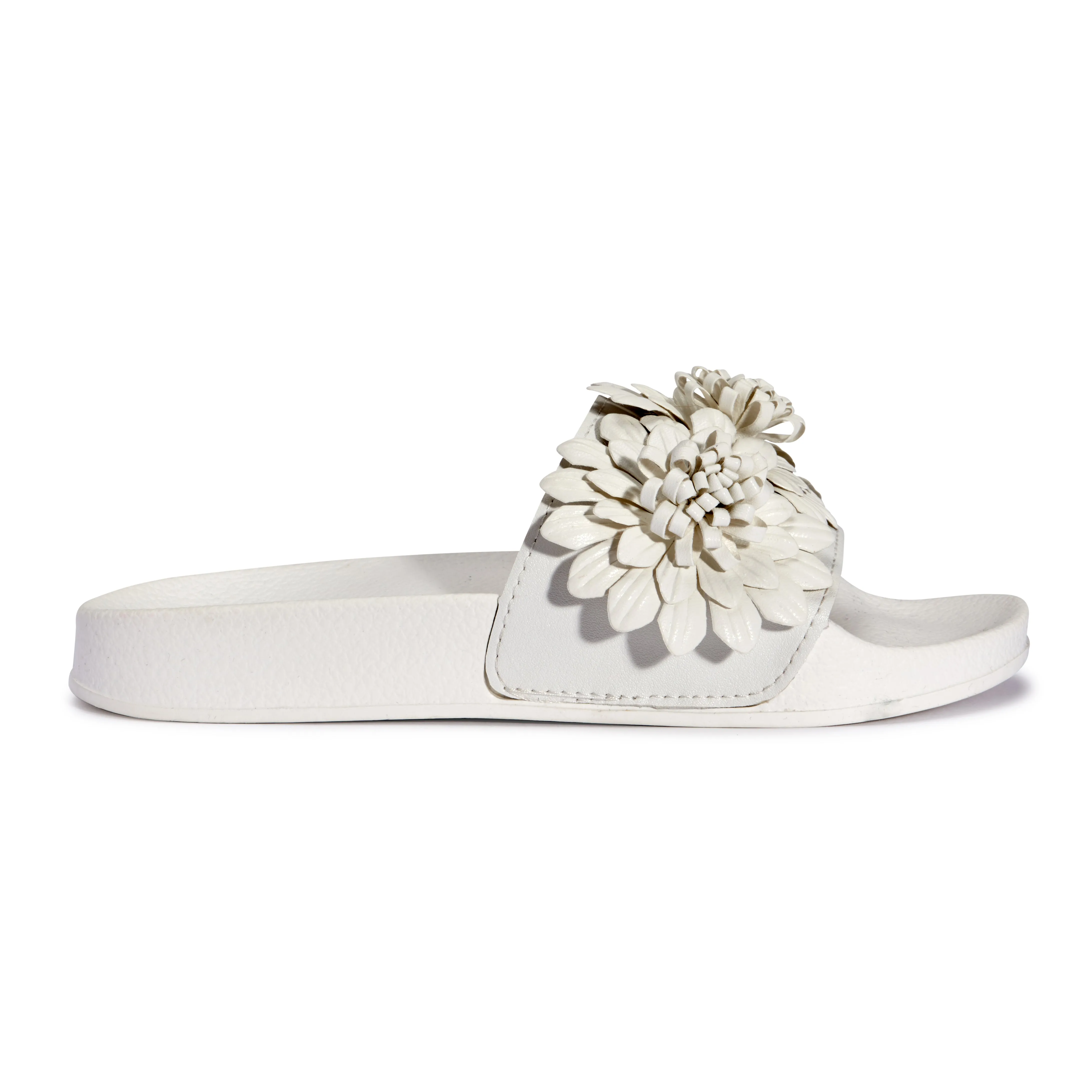 Weiße Blumen Flache Slider