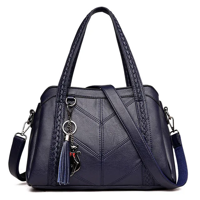 Damen Handtasche Echtleder Tragetasche Quaste Luxus Damen Umhängetasche Damen Leder Handtaschen Damen Modetaschen 2018 Fashion Nova Taschen