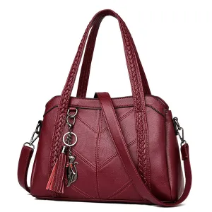 Damen Handtasche Echtleder Tragetasche Quaste Luxus Damen Umhängetasche Damen Leder Handtaschen Damen Modetaschen 2018 Fashion Nova Taschen