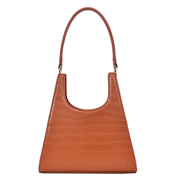 Damen Handtasche Retro Alligator Achselhöhlentasche Vintage Kleine Dreieckige Handtasche Damen Luxus Krokodil Umhängetasche LadyA155 Fashion Nova Taschen