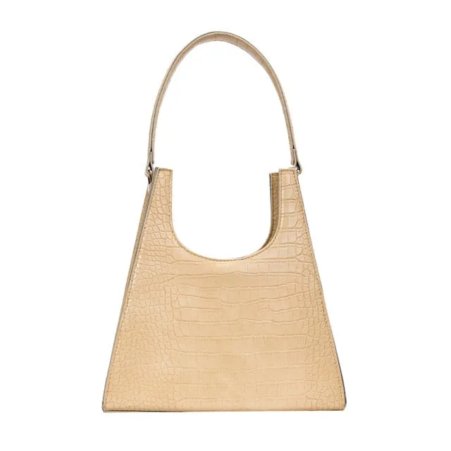 Damen Handtasche Retro Alligator Achselhöhlentasche Vintage Kleine Dreieckige Handtasche Damen Luxus Krokodil Umhängetasche LadyA155 Fashion Nova Taschen