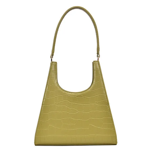 Damen Handtasche Retro Alligator Achselhöhlentasche Vintage Kleine Dreieckige Handtasche Damen Luxus Krokodil Umhängetasche LadyA155 Fashion Nova Taschen