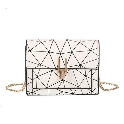 Damen Schultertaschen 2020 Sommer Neu Koreanische Version der Messenger Tasche Handtasche Wildkette Riss Wilddruck Schultertasche Fashion Nova Taschen