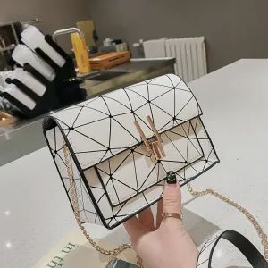 Damen Schultertaschen 2020 Sommer Neu Koreanische Version der Messenger Tasche Handtasche Wildkette Riss Wilddruck Schultertasche Fashion Nova Taschen