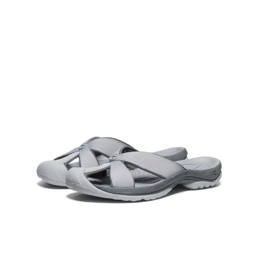 Bali Damen-Slide-Sandale | Legierung/Stahlgrau