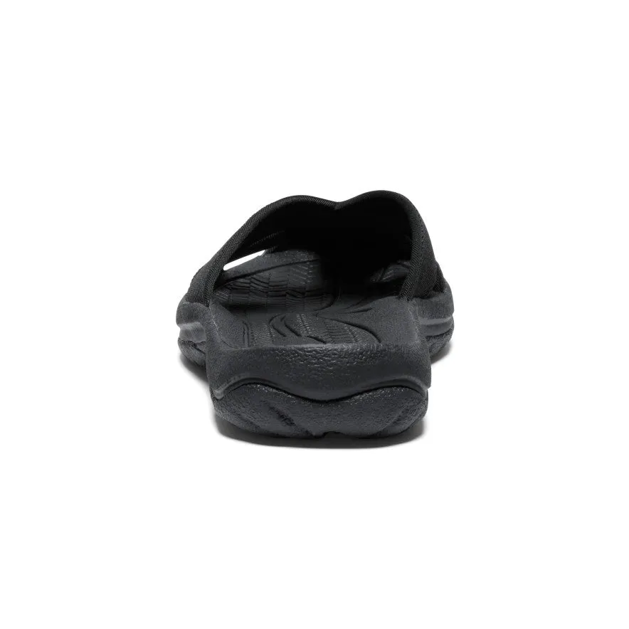 Bali Damen-Slide-Sandale | Schwarz/Stahlgrau