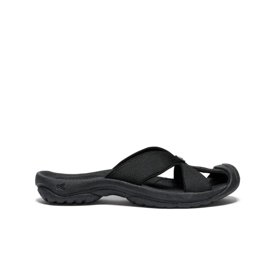 Bali Damen-Slide-Sandale | Schwarz/Stahlgrau